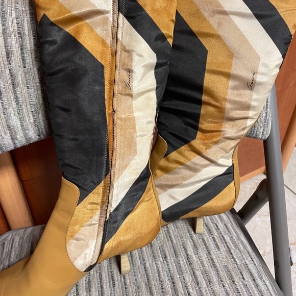 GUCCI GOLD HEEL BOOTS 6.5 - Picture 2 of 8